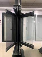 Ventana Abatible de Aluminio para Hogar Inteligente, Apertura Automática, Doble Bisagra, Vidrio Tintado Antihuracanes, Diseño Horizontal