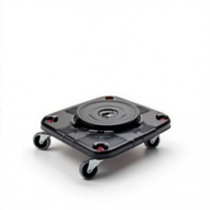 Carrello portaoggetti nero quadrato con ruote per stoccaggio e trasporto, stile sportivo - Product Image 2