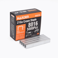 Agrafes couronnées industrielles HARDEN 21Ga en acier à tige lisse, revêtement zinc