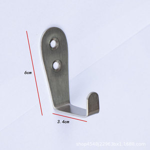 Stainless Steel <b>Wall</b> Mounted Coat Hook 6cm X 3.4cm Anti Corrosion Minimalist Design For Bathroom Use - Product Image 2