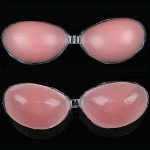 100% Thân Thiện Với Môi Silicone Dính Vô Hình Dính Áo Ngực Tự Dính Strapless Áo Ngực Tái Sử Dụng Backless Áo Ngực