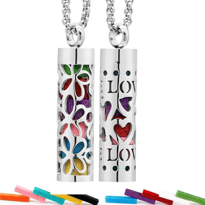 Collar de acero inoxidable 316L para aromaterapia, <span class=keywords><strong>difusor</strong></span> de <span class=keywords><strong>aceites</strong></span> <span class=keywords><strong>esenciales</strong></span>, colgante con cadena, joyería de bienestar aromático para mujer, venta al por mayor OEM - Product Image 6