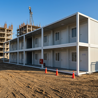 Maison préfabriquée facile à assembler, maison conteneur pour chantier de construction, ignifuge