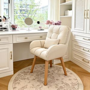 Modern Comfortable Swivel Chair for Home Office College Desk Makeup <b>Stool</b> for Girls Bedroom Dormitory Living Room Use - Product Image 1