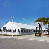 Carpas de Lujo Personalizadas para Bodas, 10x20, Tela de PVC, Postes de Aluminio, Impermeables, para 200-500 Personas, Eventos y Fiestas al Aire Libre
