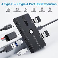 Hub USB C 10Gbps 6 Port, Splitter USB C, Hub Laptop, Splitter USB C 4 Port 3.2 Gen2
