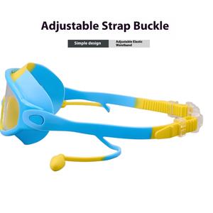 New Children's Swimming Goggles HD Waterproof Anti-fog <b>Large</b> <b>Frame</b> Silicone Earplugs PC Lens Model YL2100 - Product Image 4