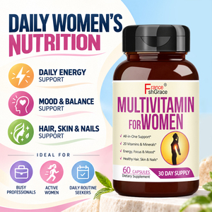 Suplemento Multivitamínico Diario Shecome para Mujeres, Energía, Estado de Ánimo, Cabello, Piel y Uñas, 60 Cápsulas Multivitamínicas para Adultos - Product Image 3