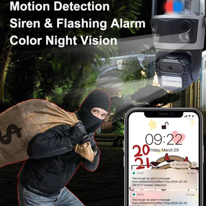 8MP trong nhà ống kính kép Dome Wifi máy ảnh 360 độ icsee <span class=keywords><strong>Webcam</strong></span> tầm nhìn ban đêm súng và bóng không dây CCTV PTZ mạng Máy ảnh - Product Image 4