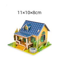 Kit de construction de modèles à assembler soi-même, puzzle de maison en papier 3D exquis pour enfants, jouet éducatif artisanal