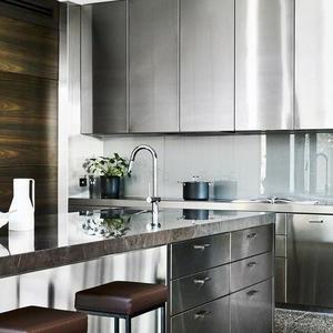 Juego <span class=keywords><strong>de</strong></span> Muebles <span class=keywords><strong>de</strong></span> Cocina Modulares <span class=keywords><strong>de</strong></span> Lujo <span class=keywords><strong>con</strong></span> Diseño Moderno, Estructura <span class=keywords><strong>de</strong></span> Aleación <span class=keywords><strong>de</strong></span> <span class=keywords><strong>Aluminio</strong></span>, Acabado Brillante, <span class=keywords><strong>con</strong></span> Grifo, para Uso en Comedores y Centros Comerciales - Product Image 1