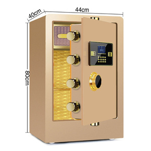 Coffre-fort en métal Big Secret avec serrure à clé et code numérique pour la maison, l'hôtel, le bureau, coffre-fort électronique intelligent pour espèces, coffre-fort numérique à poser au sol PST - Product Image 1