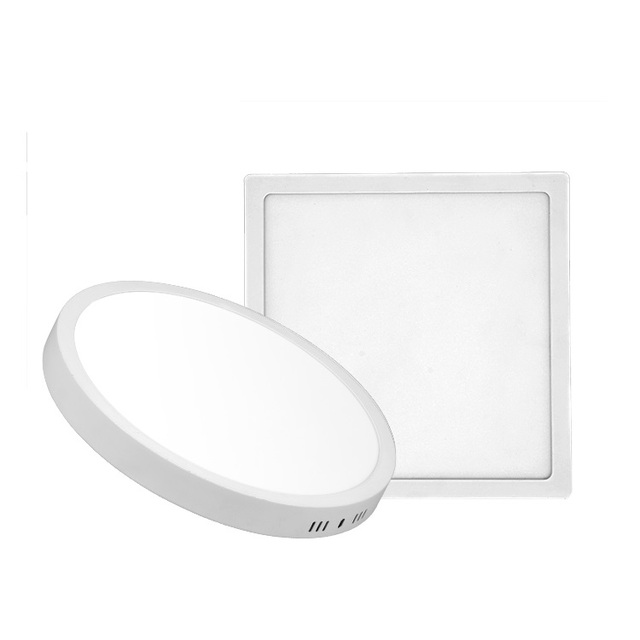 High Efficiency Single Two Color Optional Surface Mounted 6w 12w 18w 24w Square Led Panel Light