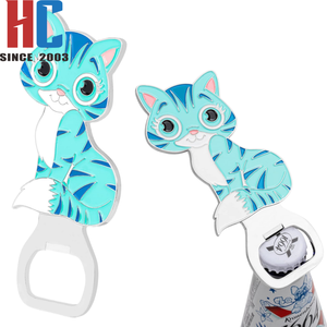 Ouvre-bouteille en forme de chat personnalisé en usine 20 ans Ouvre-bouteille de bière Ouvre-bouteille de dureté en alliage de zinc animal créatif - Product Image 1