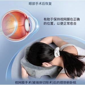 Portable U Shape <b>Memory</b> <b>Foam</b> Face Pillow Light Gray Travel Sleep Support For Office Beauty Nap - Product Image 4