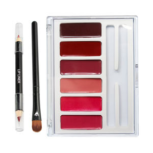 Palette de rouge à lèvres mat vegan à haute pigmentation longue durée 6 couleurs avec pinceau à formule à base d'huile - Product Image 5