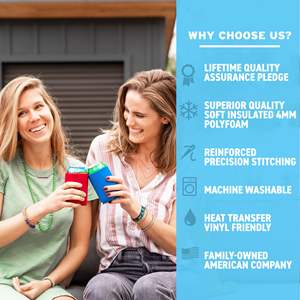 Fundas Enfriadoras de Latas de Cerveza con LOGO Personalizado, Coozies de Vinilo Lisos Plegables de Espuma para Bebidas y Refrescos - Product Image 2