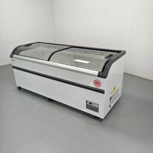 Congélateur commercial de style européen, vitrine à crème glacée, porte coulissante en verre incurvé - Product Image 5