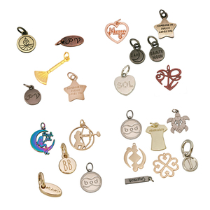 Nhà Sản Xuất Khắc Kim Loại Nhãn Quyến Rũ Kim Loại Tùy Chỉnh Biểu Tượng Đồ Trang Sức Thẻ Cho Vòng Đeo Tay Vòng Cổ - Product Image 1