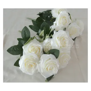 LFR081 गर्म बिक्री रेशम गुलाब फूल शादी के गुलदस्ते कृत्रिम फूल बुश