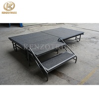 Plate-forme de scène d'événements, plateau Mobile pliable et Portable avec roues