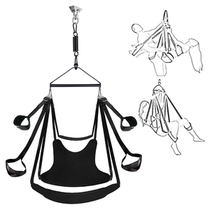BANSEY Balançoire sexuelle à fixation au plafond avec ressort, multi-supports, harnais de bondage, balançoire avec support, Fesselstuhl, mobilier SM - Product Image 5