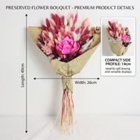 Buket Bunga Kering Alami Ramah Lingkungan Biodegradable Tahan Lama untuk Pernikahan, Paskah, Desain Interior, Seni Floral