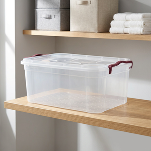 Large 30L Transparent Kitchen Multipurpose <b>Plastic</b> Storage Container Durable Food Safe Space-Saving for Meat <b>Bathroom</b> Storage - Product Image 2