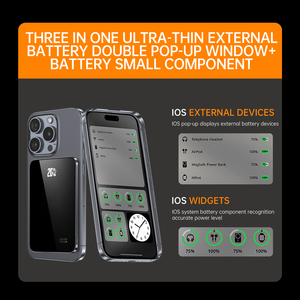 Siêu mỏng công suất lớn Điện thoại di động ngân hàng mới phổ biến hợp kim nhôm Tempered Glass công nghệ cho Apple và cho Samsung sử dụng - Product Image 3