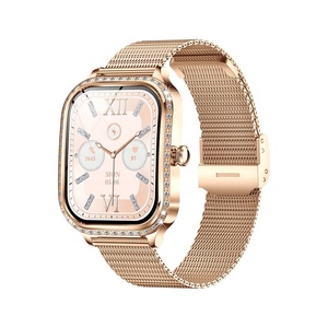 Mode femmes montre BT appel santé Fitness Tracker Sport carré dames montre or Rose luxe dames montres intelligentes <span class=keywords><strong>MK88</strong></span> - Product Image 1