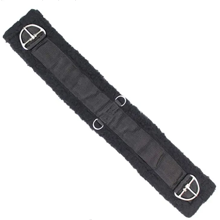 Horse Girth Saddle Strap in Black Fleece Girth for Horses Saddle Girth PE Bag 15-30 Days Customized 50 Pieces Availalbe Durable