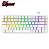 Keyboard Mekanik Nirkabel Royal Kuldge Rk84 Rk857 Rk 84 Keys Teclado Gamer Tkl Hotswap Gams Mini Rgb Hot Swap untuk Gaming