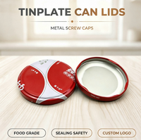 Tapa Metálica de Hojalata de Grado Alimenticio de 53 mm, Libre de BPA, Personalizable en Tamaño, Color y Diseño, a Prueba de Fugas y Niños, de Alta Calidad