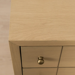 Mesita de noche contemporánea para el hogar, gabinete de 2 cajones, muebles de dormitorio de madera de roble, mesita de noche, mesa auxiliar para apartamento de Hotel - Product Image 4
