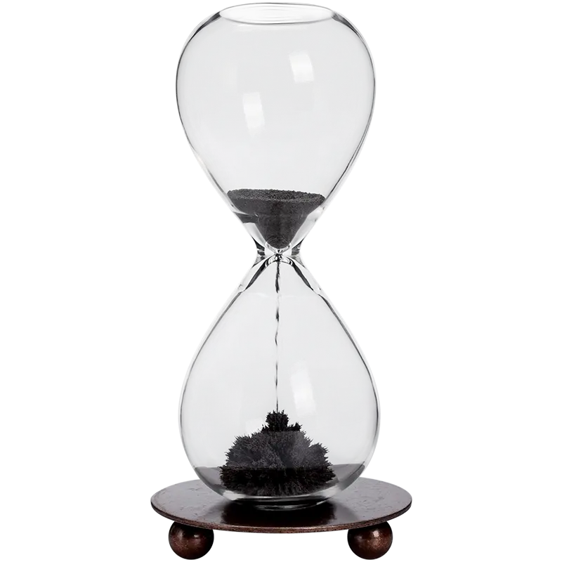 Reloj de arena de cristal transparente de Navidad reloj de arena magnético Vintage de alta calidad