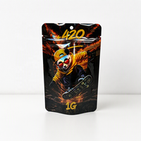 Sachets Doypack Mylar refermables à fermeture éclair, holographiques, anti-odeur, avec logo personnalisé, pour emballage alimentaire sécurisé, imprimés en gravure