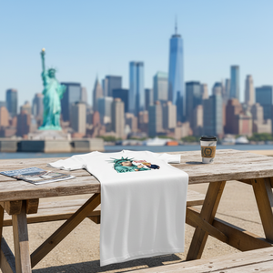 T-shirt con scollo a V Quiet Piggy Liberty Edition, unisex, per adulti, con stampa grafica digitale, abbigliamento promozionale - Product Image 3