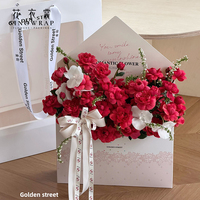 Boîte à fleurs romantique imperméable SINOWRAP à double lamination pour bouquet frais et arrangement floral