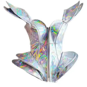 Cantante Gogo scenico abiti fluorescente verde con spalla a mosca <span class=keywords><strong>Mini</strong></span> abito a bolle donna Festival Party DS Costume - Product Image 1