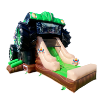 Nouvelle conception de château gonflable Monster Truck avec toboggan, qualité commerciale, pour les fêtes d'enfants, les événements en plein air, location de châteaux gonflables