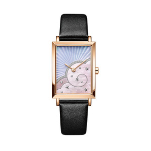 Reloj de cuarzo de acero inoxidable para mujer, elegante y Rectangular, personalizable, con carcasa de perlas, de marca grande, 316 - Product Image 4
