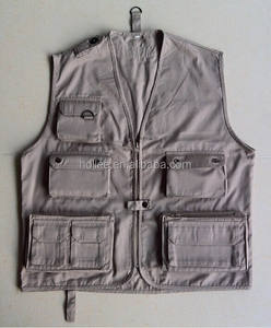 HL2405 poliestere cotone multitasche strumento di lavoro gilet reporter della maglia maglia di pesca - Product Image 3