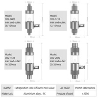 Diffuseur de CO2 externe pour aquarium, atomiseur de CO2 extérieur, valve anti-retour, équipement d'aquarium pour plantes aquatiques et poissons.