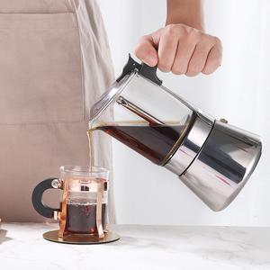 Cafetera <span class=keywords><strong>Moka</strong></span> de Vidrio de Alta Calidad SEECIN, Cafetera <span class=keywords><strong>Italiana</strong></span> de Acero Inoxidable para Espresso - Product Image 2