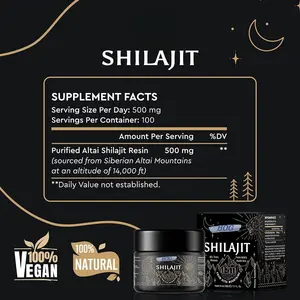 Penjualan grosir ekstrak Silajit Shilajit organik Resin Himalaya murni Shilajit untuk energi, kekebalan