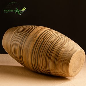 Jarrón decorativo de bambú marrón de alta calidad de primera elección, diseño minimalista creativo para uso en el jardín del hogar - Product Image 5