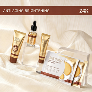 Kit de Soins Visage Format Voyage en Gros avec Masques Yeux Dorés Hydratants – Trousse Cosmétique Personnelle - Product Image 3