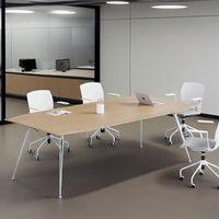Personnalisable moderne petite salle de réunion Table de conférence mobilier de bureau panneau MDF adapté pour l'école hôtel hôpital bureau