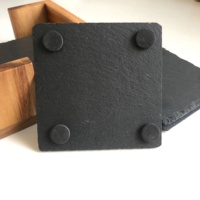 Ardoise pierre sous-verres antidérapant avec support tasse tapis boisson caboteur à la main tasse naturelle décor à la maison vaisselle caboteur
