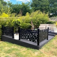 Panneau d'écran de confidentialité WPC moderne, découpé CNC, gravé, imperméable, multifonctionnel, pour jardin extérieur, opaque, pliable